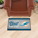 Miami Dolphins World's Best Mom Starter Mat Accent Rug - 19in. x 30in.