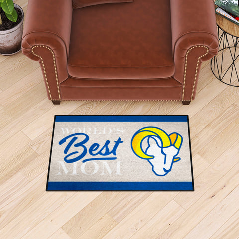 Los Angeles Rams World's Best Mom Starter Mat Accent Rug - 19in. x 30in.