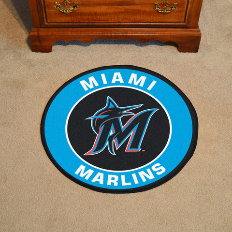 Miami Marlins Roundel Rug - 27in. Diameter