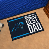NFL - Carolina Panthers Starter Mat - World's Best Dad 19"x30"