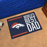 NFL - Denver Broncos Starter Mat - World's Best Dad 19"x30"