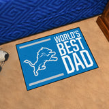 NFL - Detroit Lions Starter Mat - World's Best Dad 19"x30"