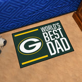 NFL - Green Bay Packers Starter Mat - World's Best Dad 19"x30"