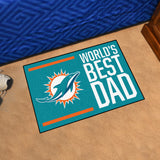 NFL - Miami Dolphins Starter Mat - World's Best Dad 19"x30"