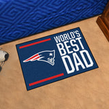NFL - New England Patriots Starter Mat - World's Best Dad 19"x30"