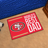 NFL - San Francisco 49ers Starter Mat - World's Best Dad 19"x30"