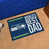 NFL - Seattle Seahawks Starter Mat - World's Best Dad 19"x30"