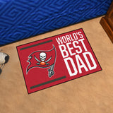 NFL - Tampa Bay Buccaneers Starter Mat - World's Best Dad 19"x30"