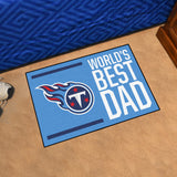 NFL - Tennessee Titans Starter Mat - World's Best Dad 19"x30"