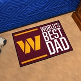NFL - Washington Commanders Starter Mat - World's Best Dad 19"x30"