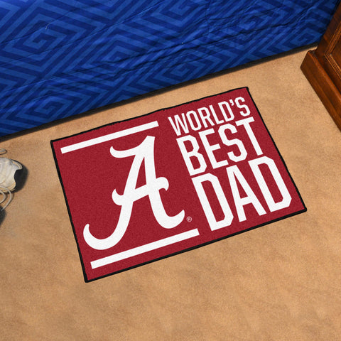 Alabama Crimson Tide Starter Mat Accent Rug - 19in. x 30in. World's Best Dad Starter Mat