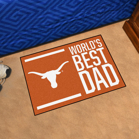 Texas Longhorns Starter Mat Accent Rug - 19in. x 30in. World's Best Dad Starter Mat