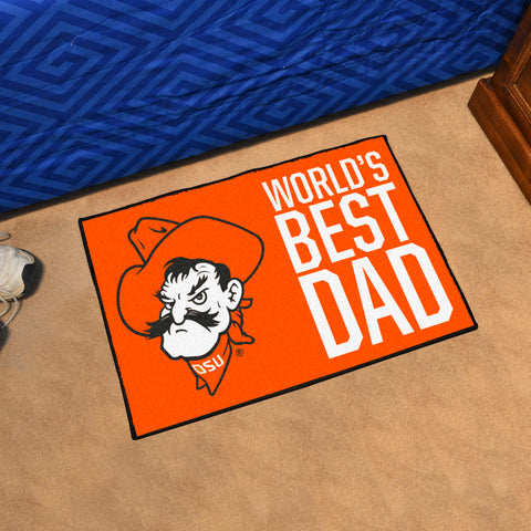 Oklahoma State Cowboys Starter Mat Accent Rug - 19in. x 30in. World's Best Dad Starter Mat