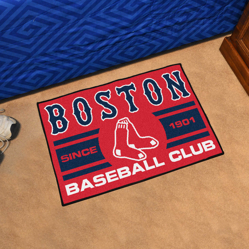 Boston Red Sox Starter Mat Accent Rug - 19in. x 30in., Uniform Design