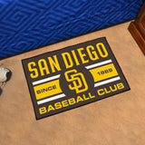 San Diego Padres Starter Mat Accent Rug - 19in. x 30in., Uniform Design