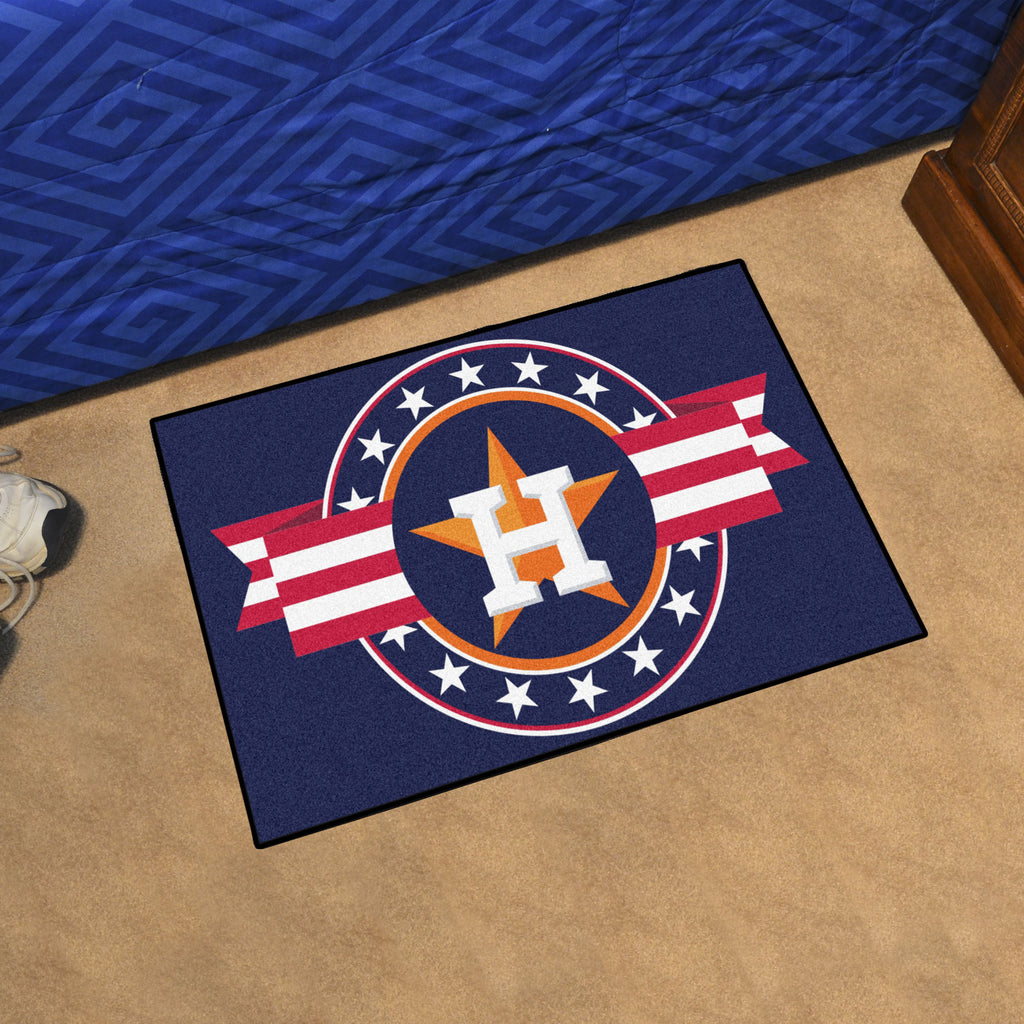 Houston Astros Starter Mat Accent Rug - 19in. x 30in. Patriotic Starter Mat