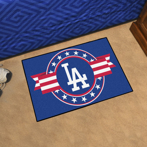 Los Angeles Dodgers Starter Mat Accent Rug - 19in. x 30in. Patriotic Starter Mat