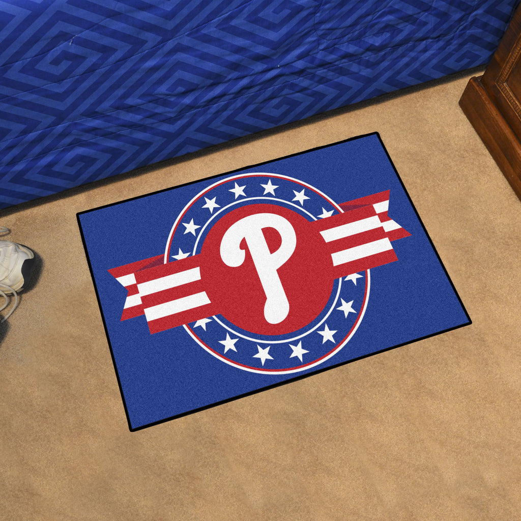 Philadelphia Phillies Starter Mat Accent Rug - 19in. x 30in. Patriotic Starter Mat