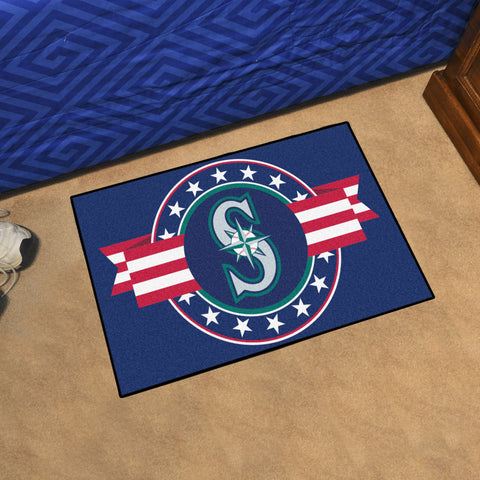 Seattle Mariners Starter Mat Accent Rug - 19in. x 30in. Patriotic Starter Mat