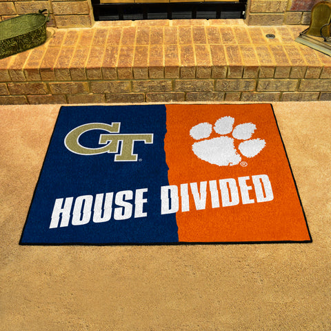 House Divided - Georgia Tech / Clemson Rug 34 in. x 42.5 in.
