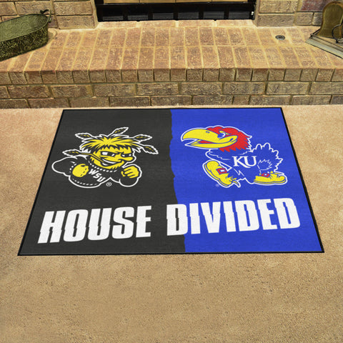 House Divided - Wichita St / Kansas Rug 34 in. x 42.5 in.
