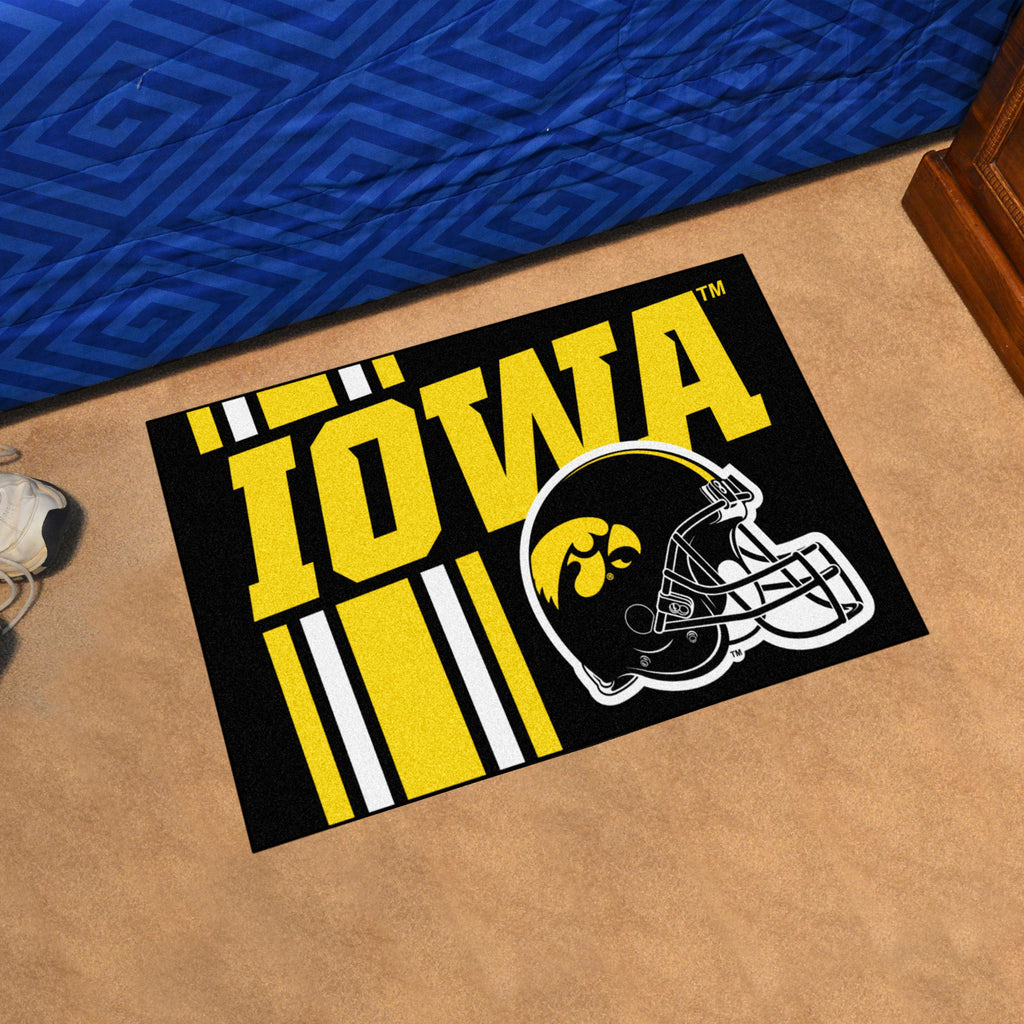 Iowa Hawkeyes Starter Mat Accent Rug - 19in. x 30in., Unifrom Design