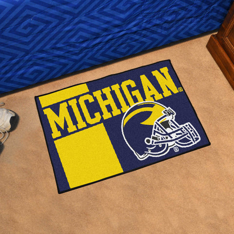 Michigan Wolverines Starter Mat Accent Rug - 19in. x 30in., Unifrom Design