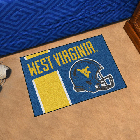 West Virginia Mountaineers Starter Mat Accent Rug - 19in. x 30in., Unifrom Design