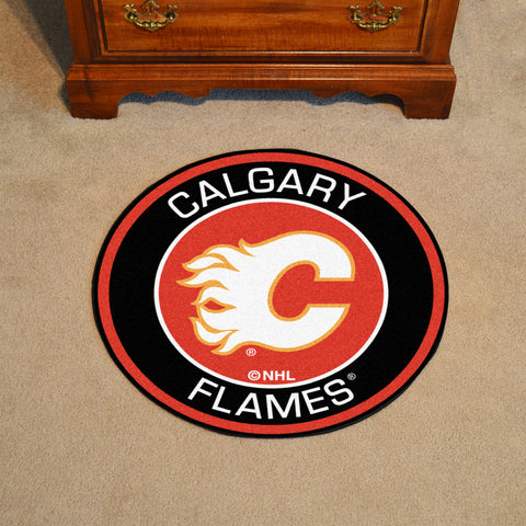 Calgary Flames Roundel Rug - 27in. Diameter