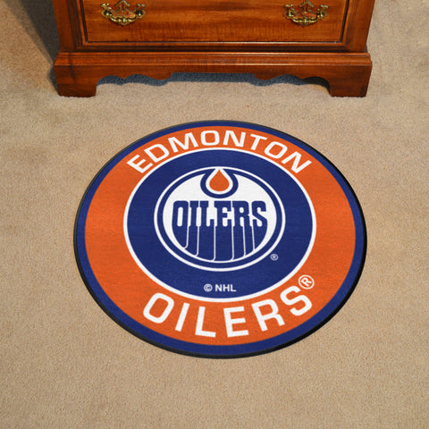 Edmonton Oilers Oilers Roundel Rug - 27in. Diameter