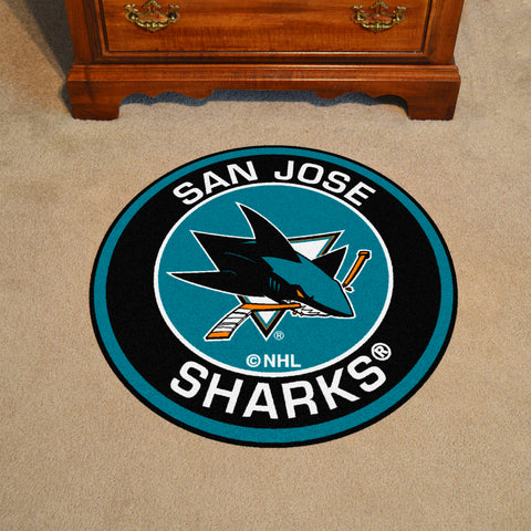 San Jose Sharks Roundel Rug - 27in. Diameter