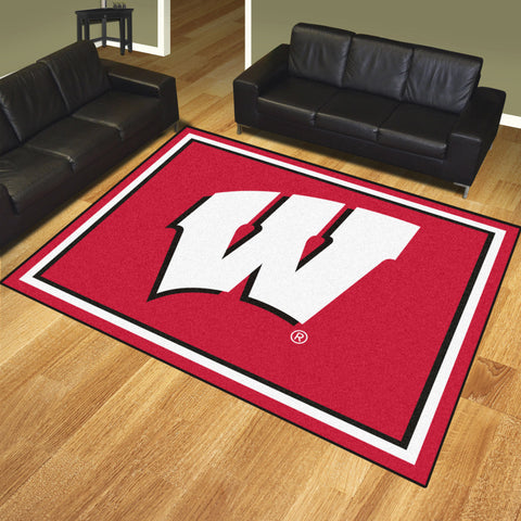 Wisconsin Badgers 8ft. x 10 ft. Plush Area Rug