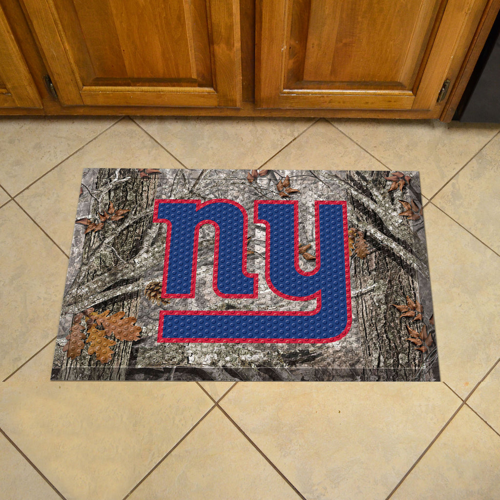 New York Giants Rubber Scraper Door Mat Camo