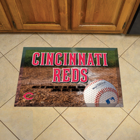 Cincinnati Reds Rubber Scraper Door Mat
