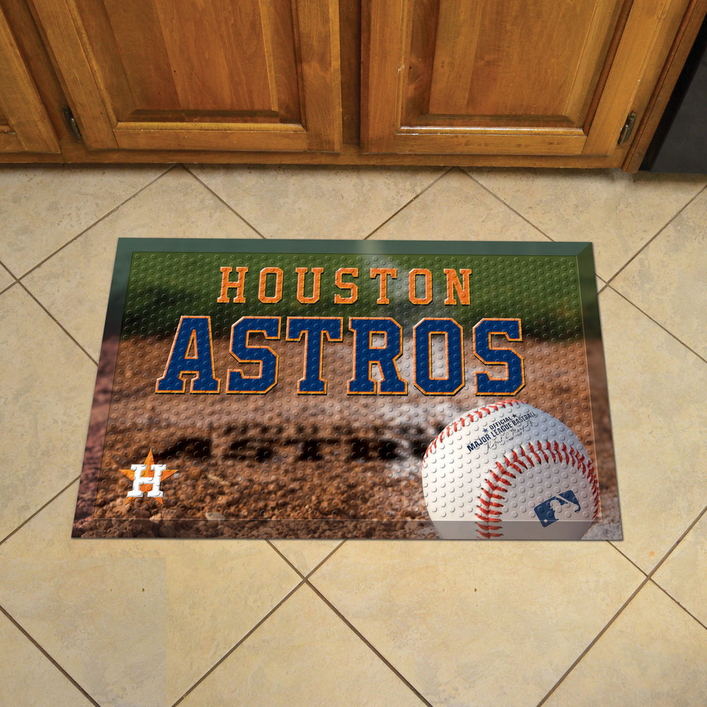 Houston Astros Rubber Scraper Door Mat