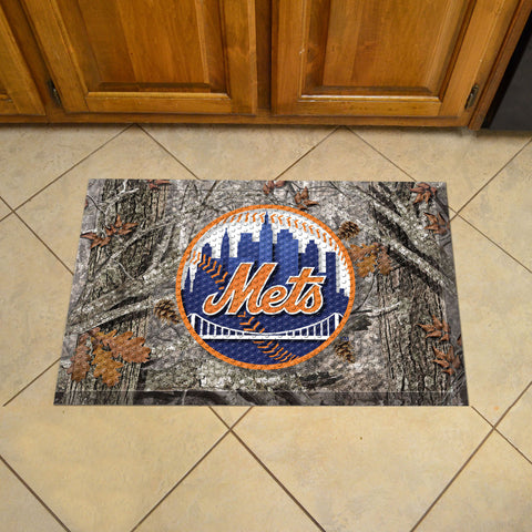 New York Mets Rubber Scraper Door Mat Camo
