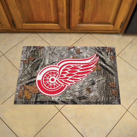 Detroit Red Wings Rubber Scraper Door Mat Camo
