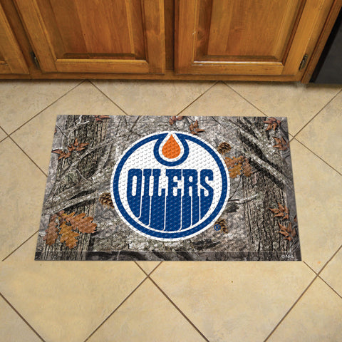 Edmonton Oilers Rubber Scraper Door Mat Camo