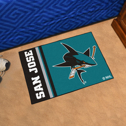 San Jose Sharks Starter Mat Accent Rug - 19in. x 30in., Uniform Design