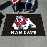Fresno State Bulldogs Man Cave Ulti-Mat Rug - 5ft. x 8ft., Black