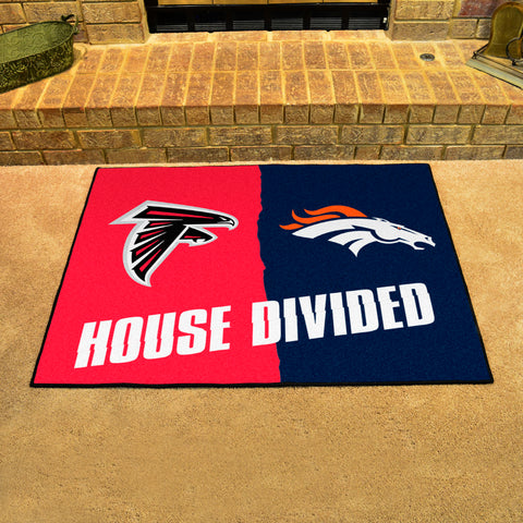 NFL House Divided - Falcons / Broncos Rug 34 in. x 42.5 in.