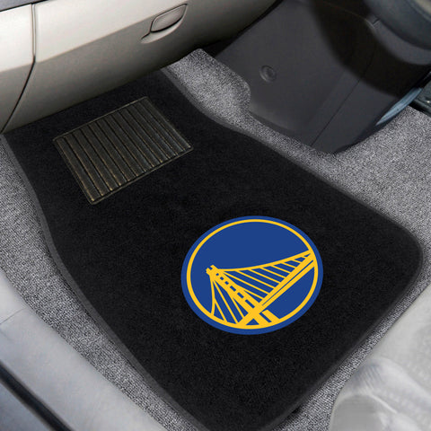 Golden State Warriors Embroidered Car Mat Set - 2 Pieces