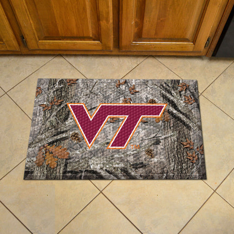 Virginia Tech Hokies Rubber Scraper Door Mat Camo