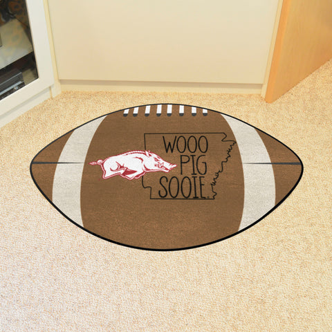 Arkansas Razorbacks Southern Style Football Rug - 20.5in. x 32.5in.