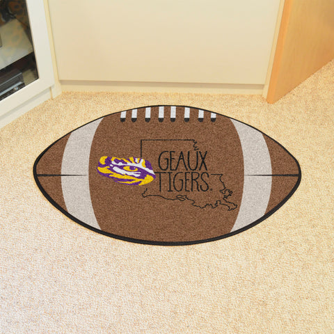 LSU Tigers Southern Style Football Rug - 20.5in. x 32.5in.