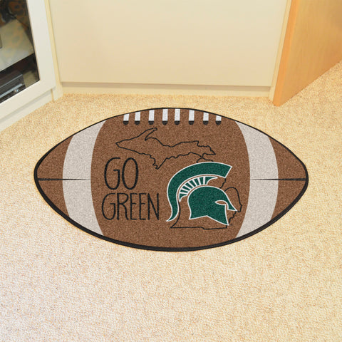 Michigan State Spartans Southern Style Football Rug - 20.5in. x 32.5in.