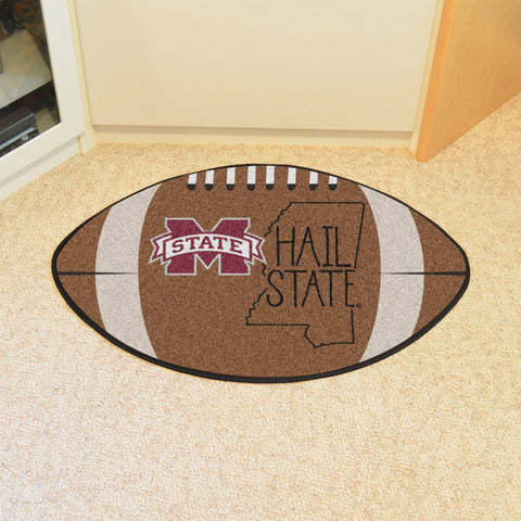Mississippi State Bulldogs Southern Style Football Rug - 20.5in. x 32.5in.