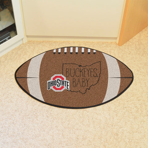 Ohio State Buckeyes Southern Style Football Rug - 20.5in. x 32.5in.