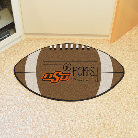 Oklahoma State Cowboys Southern Style Football Rug - 20.5in. x 32.5in.