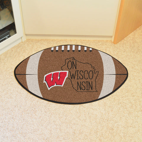 Wisconsin Badgers Southern Style Football Rug - 20.5in. x 32.5in.